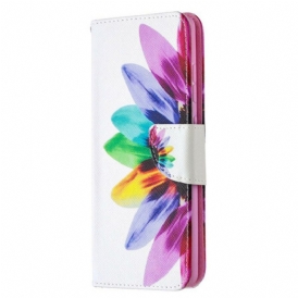 Custodia in pelle Samsung Galaxy S20 FE Fiore Dell'acquerello