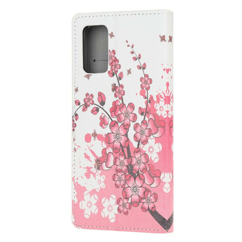 Custodia in pelle Samsung Galaxy S20 FE Fiori Tropicali