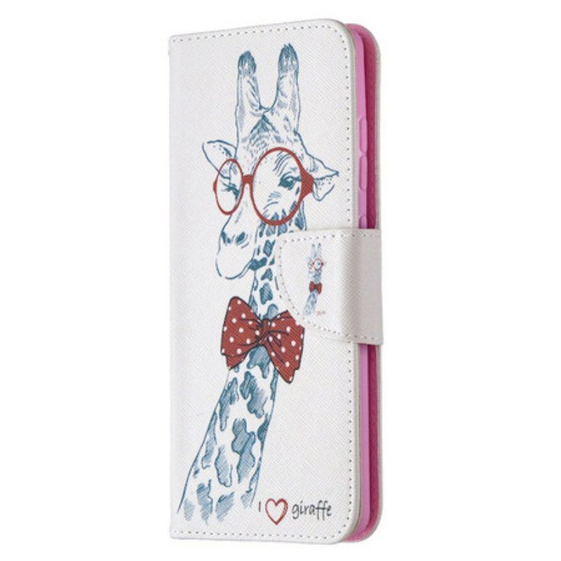 Custodia in pelle Samsung Galaxy S20 FE Giraffa Intelligente