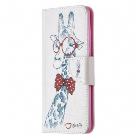 Custodia in pelle Samsung Galaxy S20 FE Giraffa Intelligente