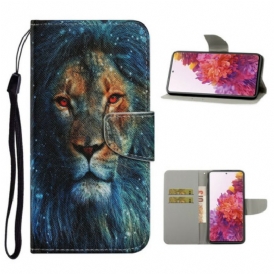 Custodia in pelle Samsung Galaxy S20 FE Leone Con Cordino