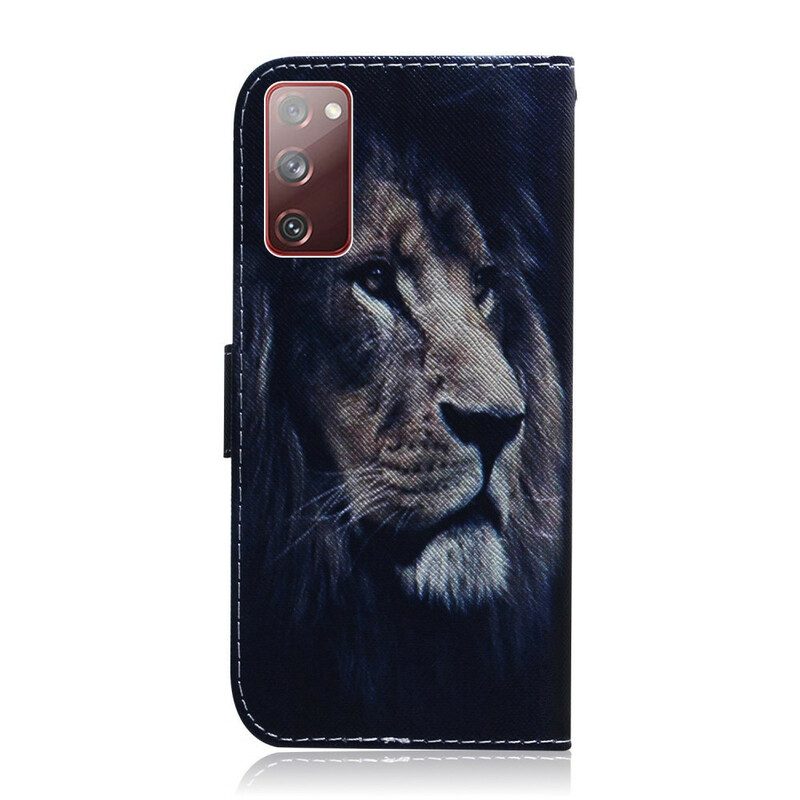 Custodia in pelle Samsung Galaxy S20 FE Leone Sognante