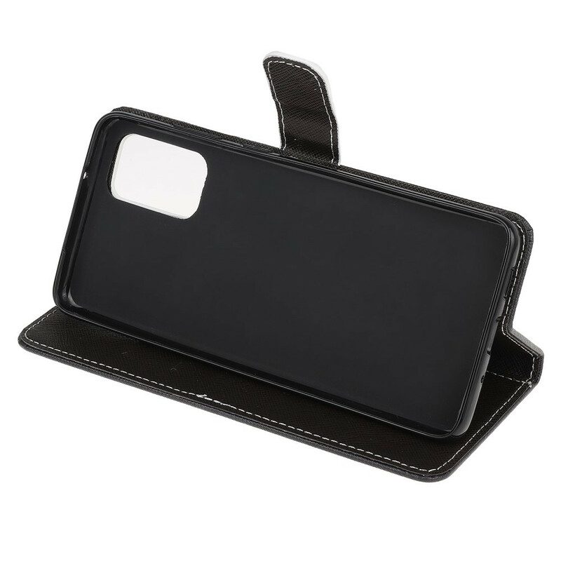 Custodia in pelle Samsung Galaxy S20 FE Lupo In Inverno Con Cordino