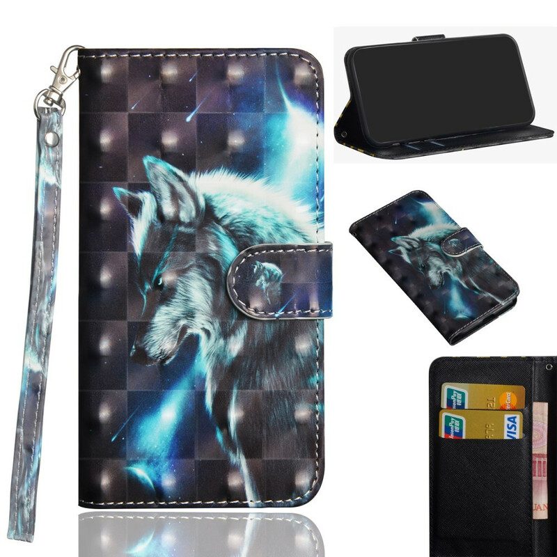 Custodia in pelle Samsung Galaxy S20 FE Lupo Maestoso