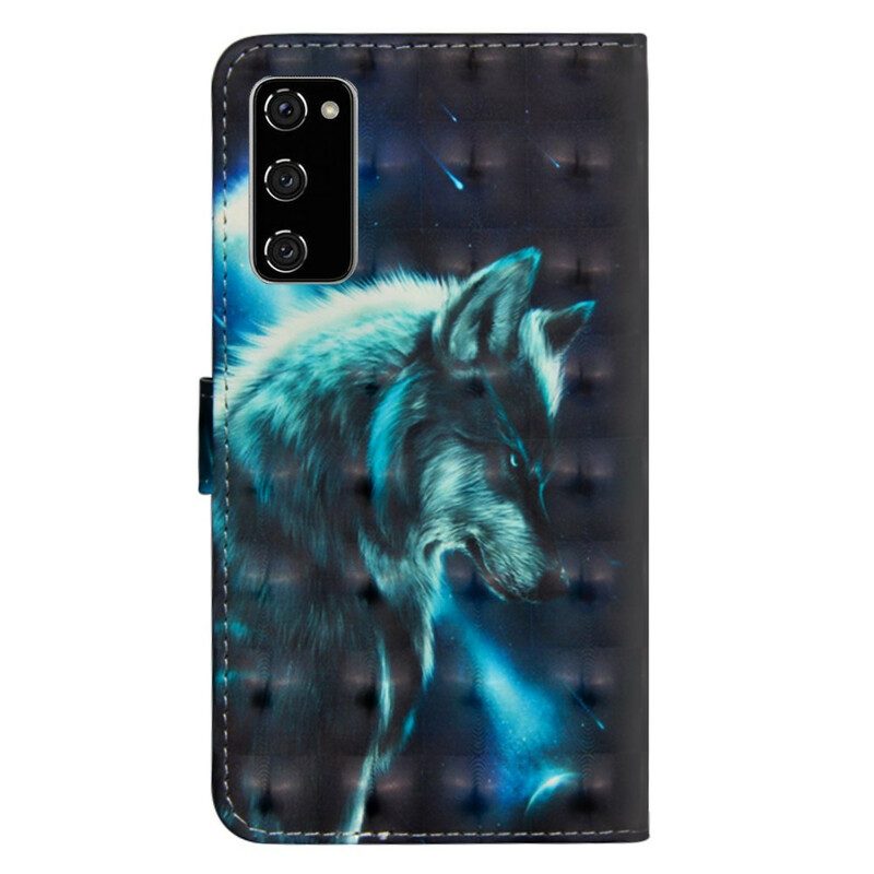 Custodia in pelle Samsung Galaxy S20 FE Lupo Maestoso