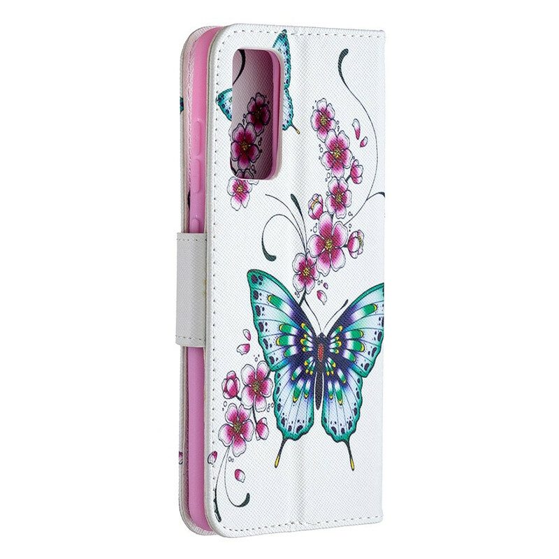 Custodia in pelle Samsung Galaxy S20 FE Meravigliose Farfalle