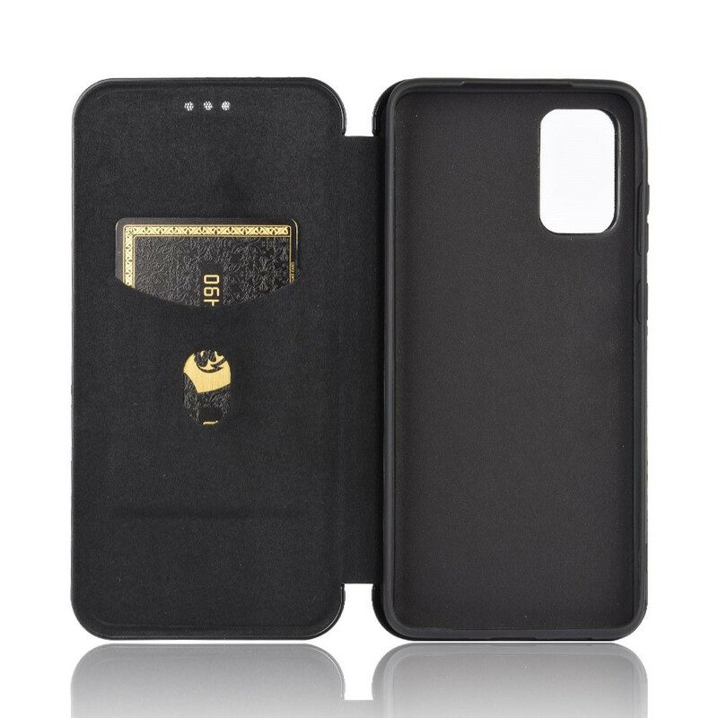 Folio Cover Samsung Galaxy S20 FE Custodia in pelle Fibra Di Carbonio