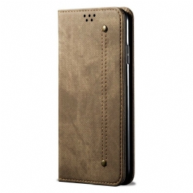 Folio Cover Samsung Galaxy S20 FE Custodia in pelle Tessuto Denim