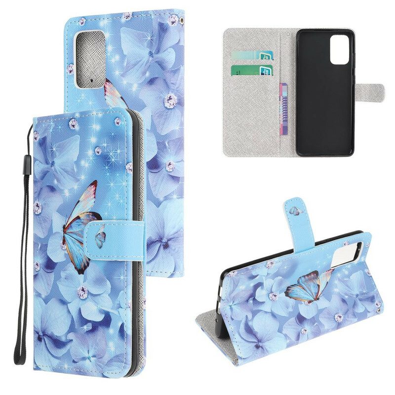 Folio Cover Samsung Galaxy S20 FE Farfalle Di Diamanti Strappy