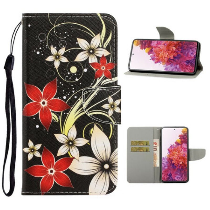 Folio Cover Samsung Galaxy S20 FE Fiori Strappy Colorati