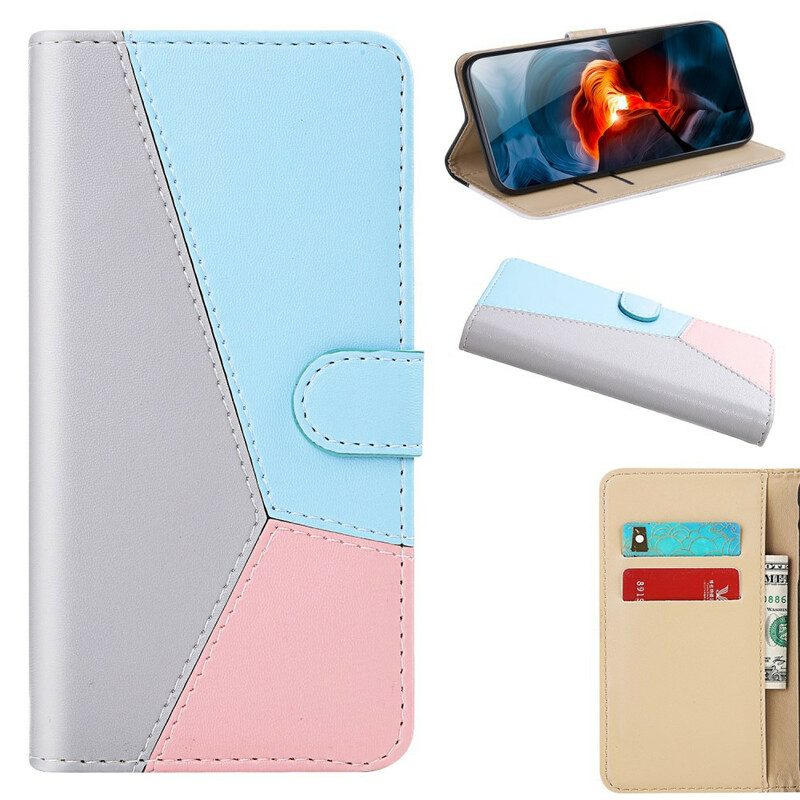 Folio Cover Samsung Galaxy S20 FE Stile In Pelle Tricolore