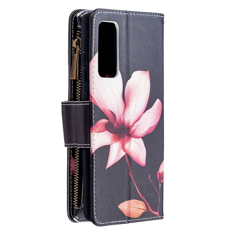 Folio Cover Samsung Galaxy S20 FE Tasca Con Zip A Fiore