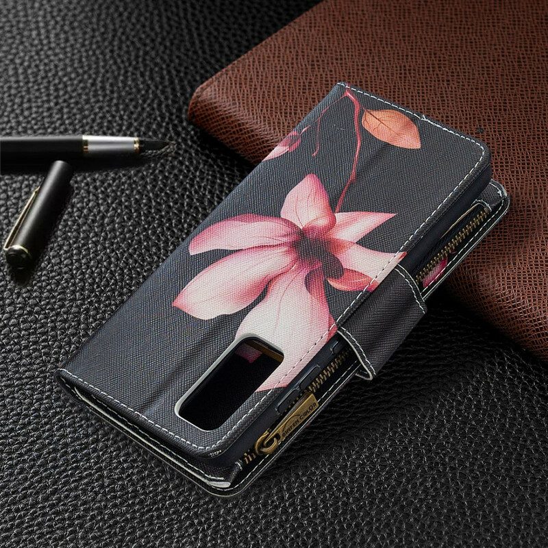 Folio Cover Samsung Galaxy S20 FE Tasca Con Zip A Fiore