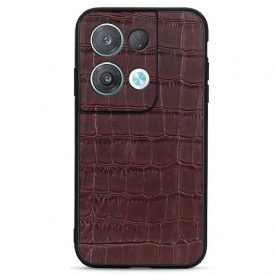 Cover Oppo Reno 8 Pro Vera Pelle Stile Coccodrillo