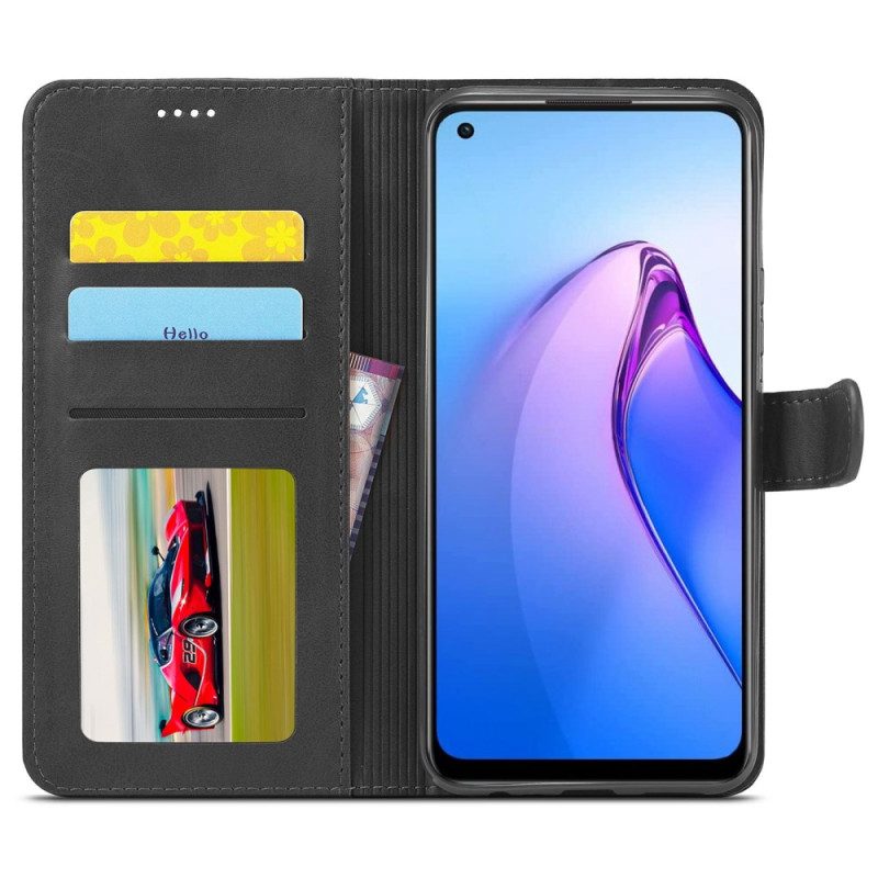 Custodia in pelle Oppo Reno 8 Pro Ecopelle Lc.imeeke