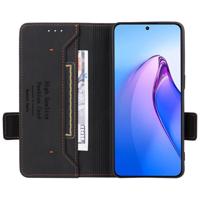 Custodia in pelle Oppo Reno 8 Pro Eleganza Sottile