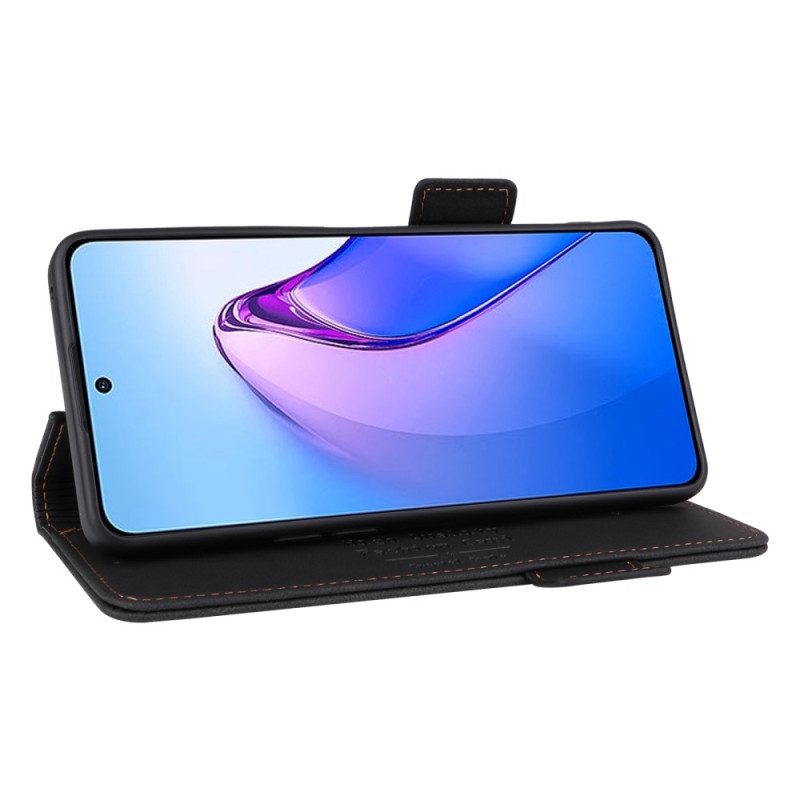 Custodia in pelle Oppo Reno 8 Pro Eleganza Sottile