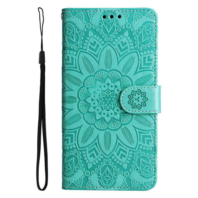 Custodia in pelle Oppo Reno 8 Pro Girasole Strappy