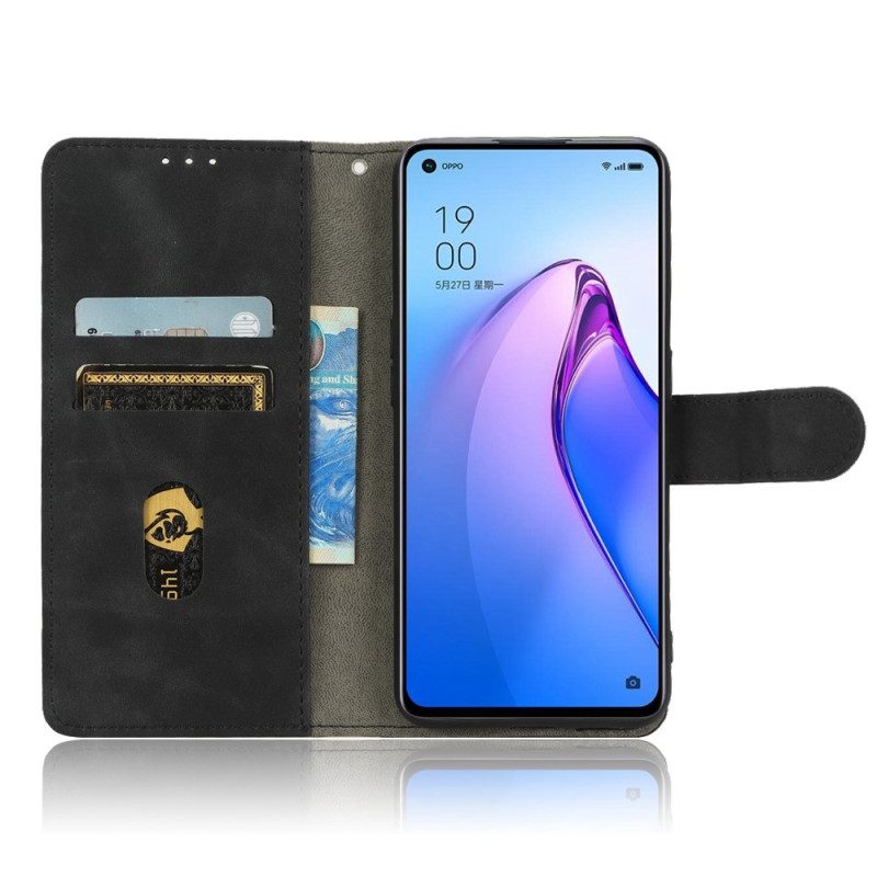 Custodia in pelle Oppo Reno 8 Pro Semplice Con Cinturino