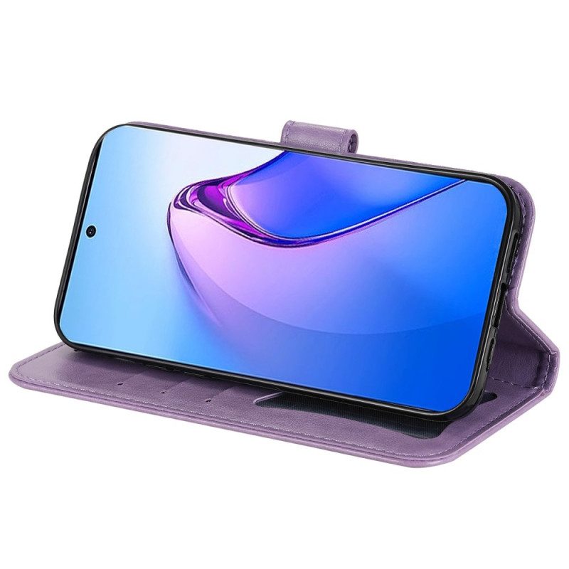 Custodia in pelle Oppo Reno 8 Pro Strappy Floreale