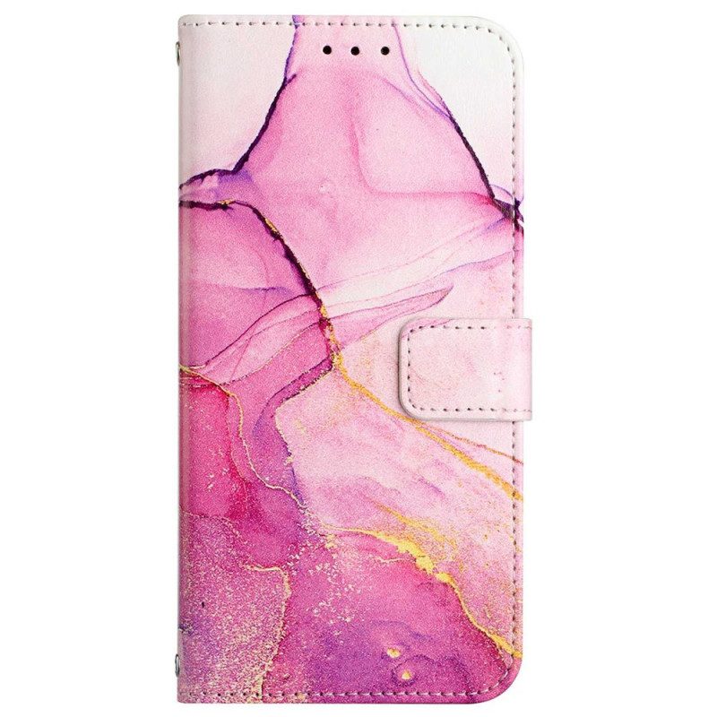 Custodia in pelle Oppo Reno 8 Pro Striscia Di Marmo