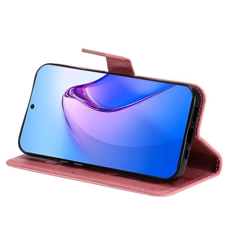 Folio Cover Oppo Reno 8 Pro Albero E Gatto Strappy