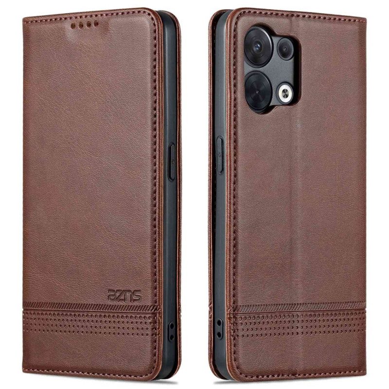 Folio Cover Oppo Reno 8 Pro Custodia in pelle Azns