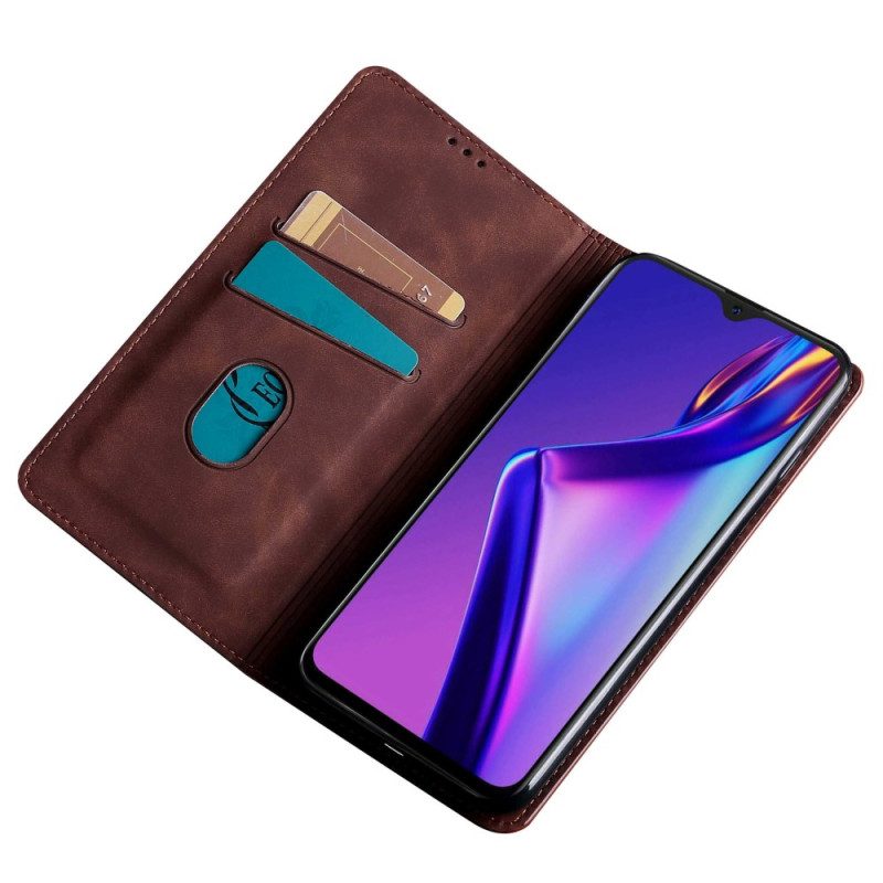 Folio Cover Oppo Reno 8 Pro Custodia in pelle Effetto Pelle