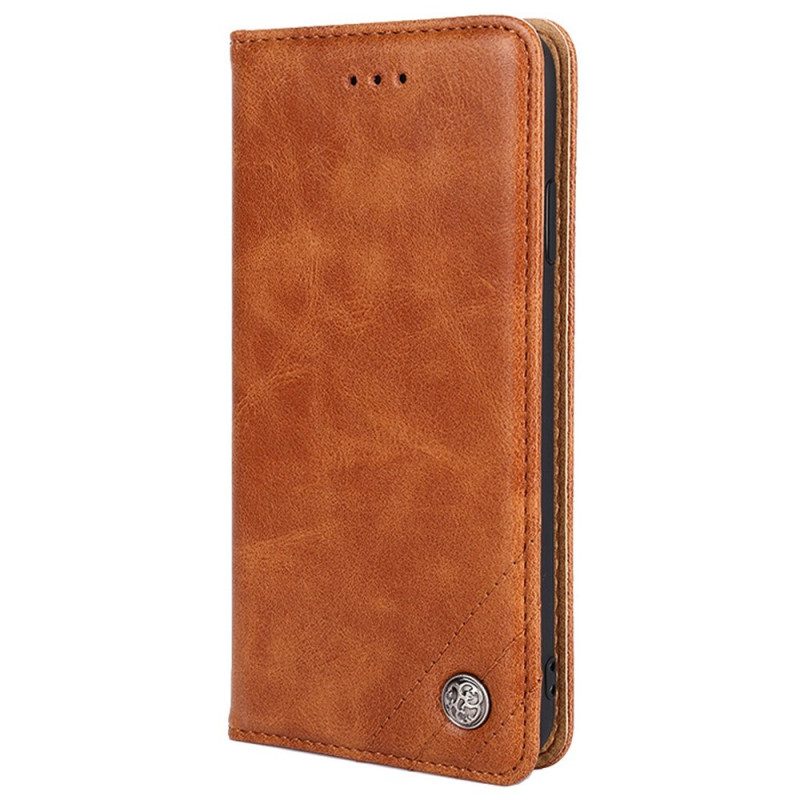 Folio Cover Oppo Reno 8 Pro Custodia in pelle Rivetti Decorativi