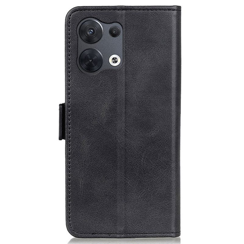 Folio Cover Oppo Reno 8 Pro Doppia Chiusura