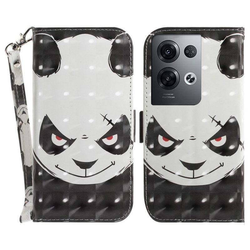 Folio Cover Oppo Reno 8 Pro Panda Arrabbiato