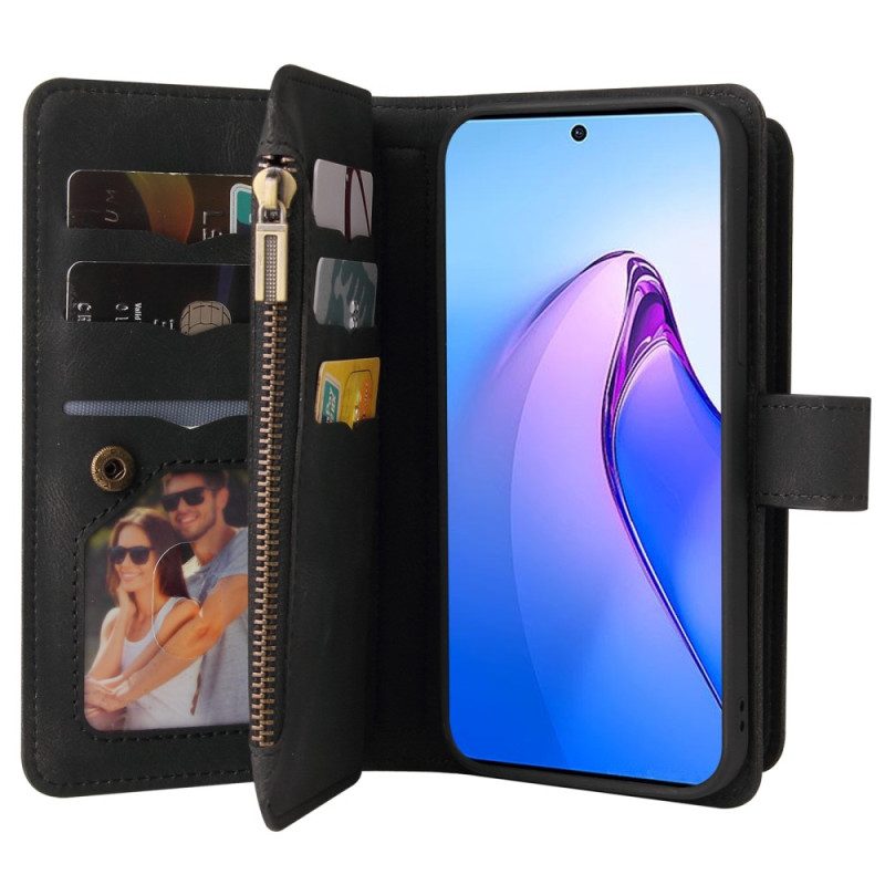 Folio Cover Oppo Reno 8 Pro Portacarte Multifunzione