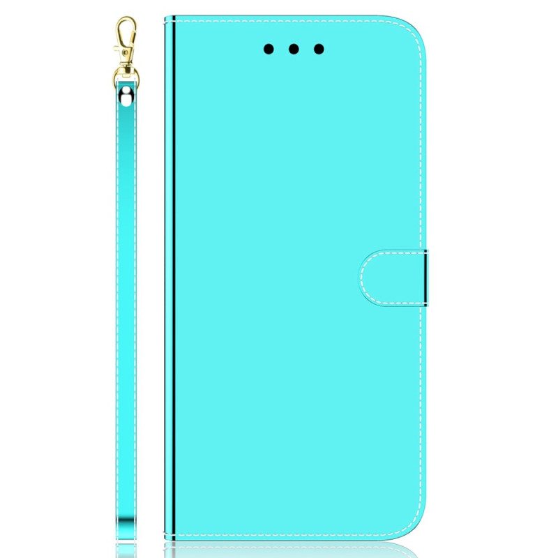 Folio Cover Oppo Reno 8 Pro Specchio E Cordino