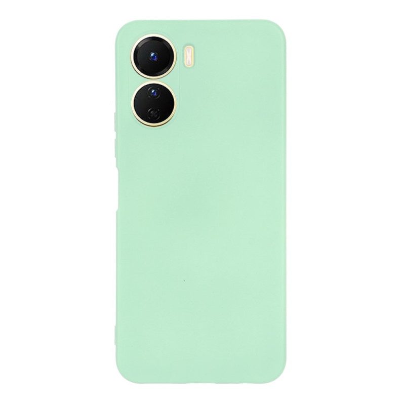 Cover Vivo Y16 Silicone Liquido Con Cordino