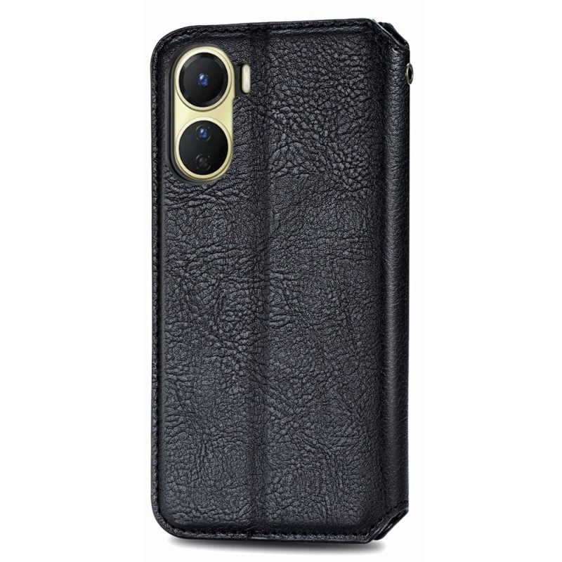 Folio Cover Vivo Y16 Custodia in pelle Modello 3d