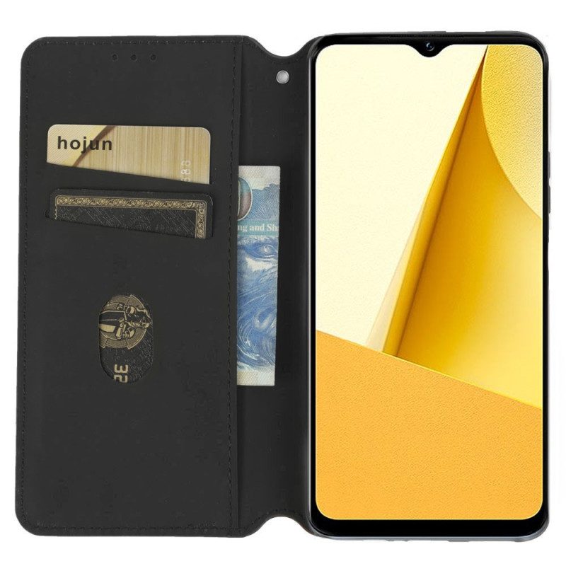 Folio Cover Vivo Y16 Custodia in pelle Trama 3d