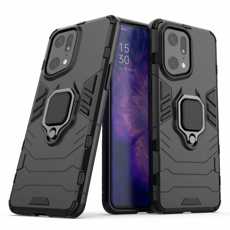 Cover Oppo Find X5 Pro Anello Resistente