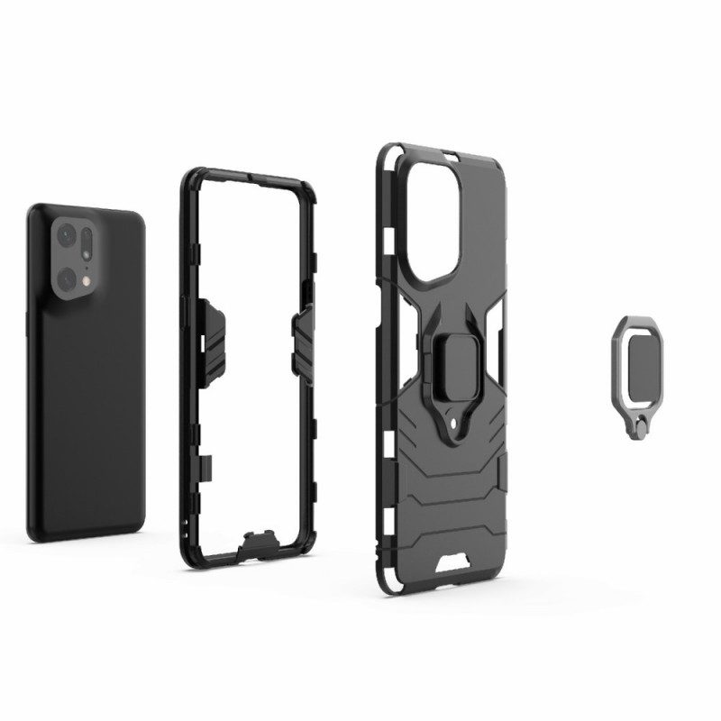 Cover Oppo Find X5 Pro Anello Resistente