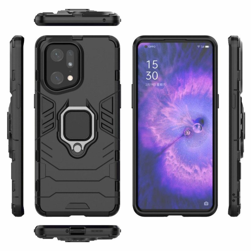 Cover Oppo Find X5 Pro Anello Resistente