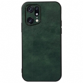 Cover Oppo Find X5 Pro Effetto Pelle Litchi