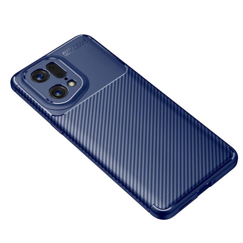 Cover Oppo Find X5 Pro Fibra Di Carbonio Spazzolata