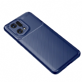 Cover Oppo Find X5 Pro Fibra Di Carbonio Spazzolata