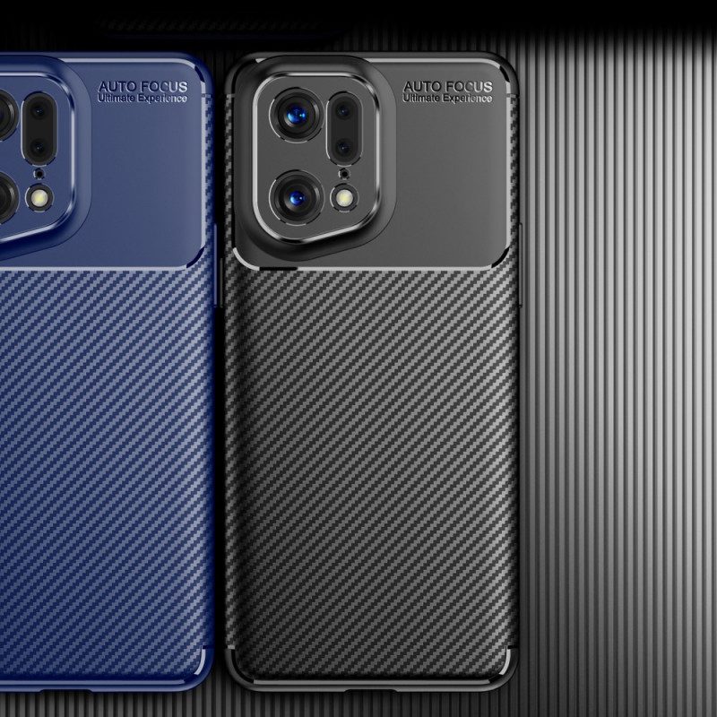 Cover Oppo Find X5 Pro Fibra Di Carbonio Spazzolata