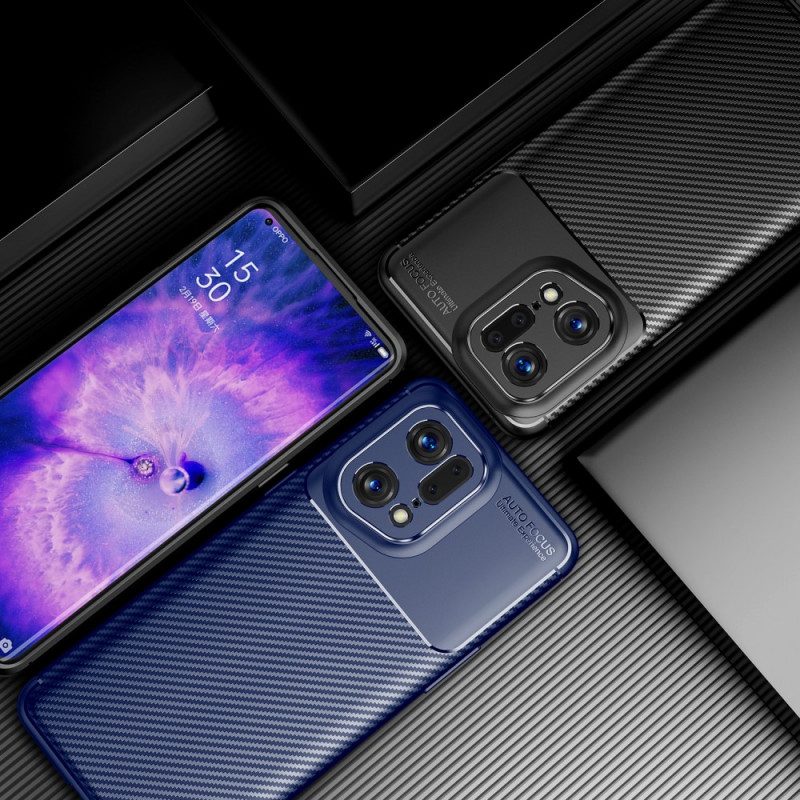 Cover Oppo Find X5 Pro Fibra Di Carbonio Spazzolata