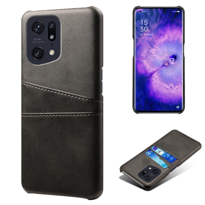 Cover Oppo Find X5 Pro Portacarte Effetto Pelle