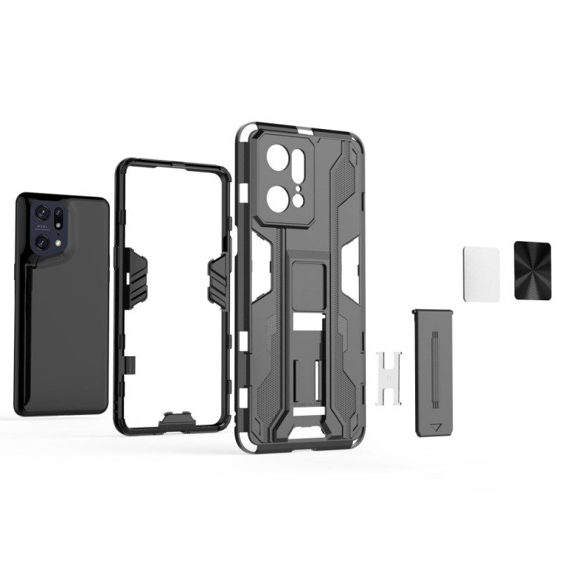 Cover Oppo Find X5 Pro Supporto Rimovibile Verticale E Orizzontale