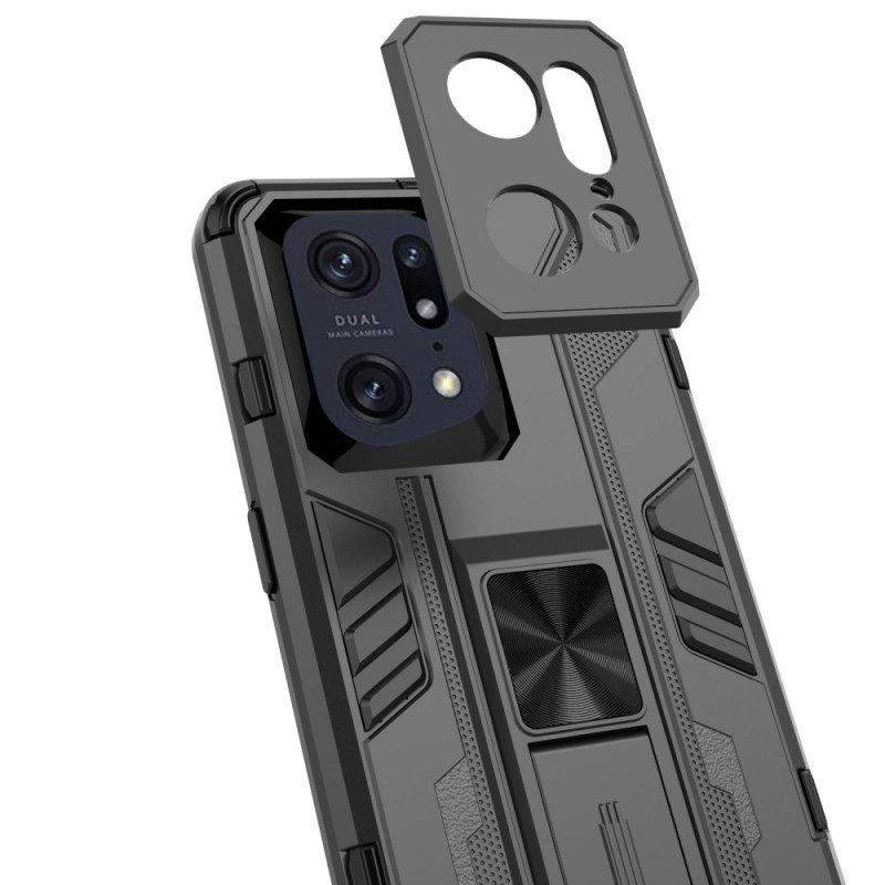 Cover Oppo Find X5 Pro Supporto Rimovibile Verticale E Orizzontale