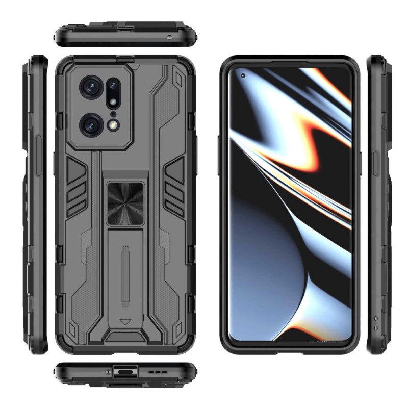 Cover Oppo Find X5 Pro Supporto Rimovibile Verticale E Orizzontale