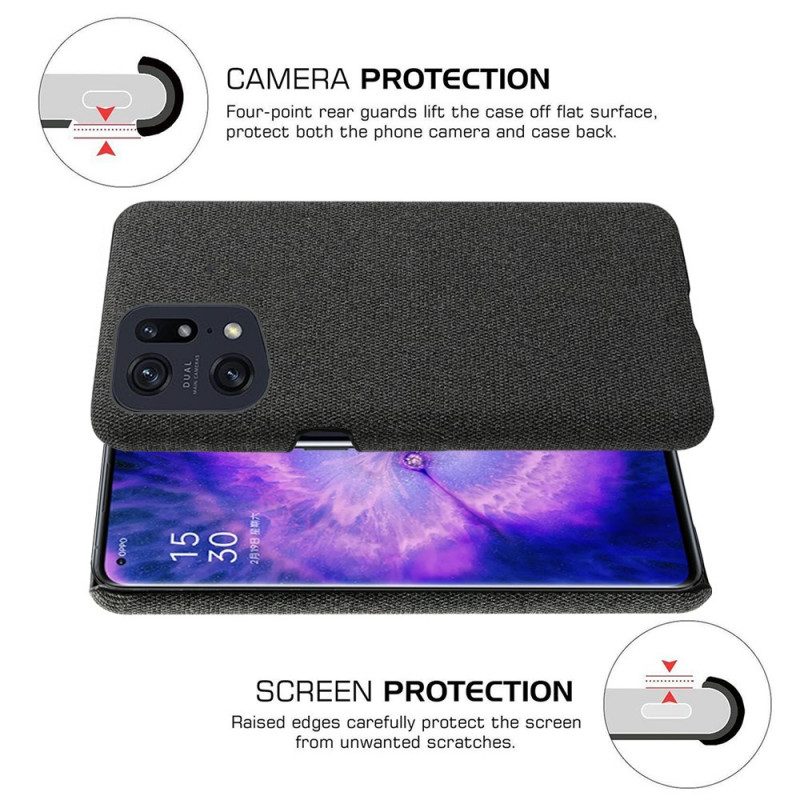 Cover Oppo Find X5 Pro Tessuto