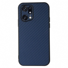 Cover Oppo Find X5 Pro Texture In Fibra Di Carbonio Effetto Pelle